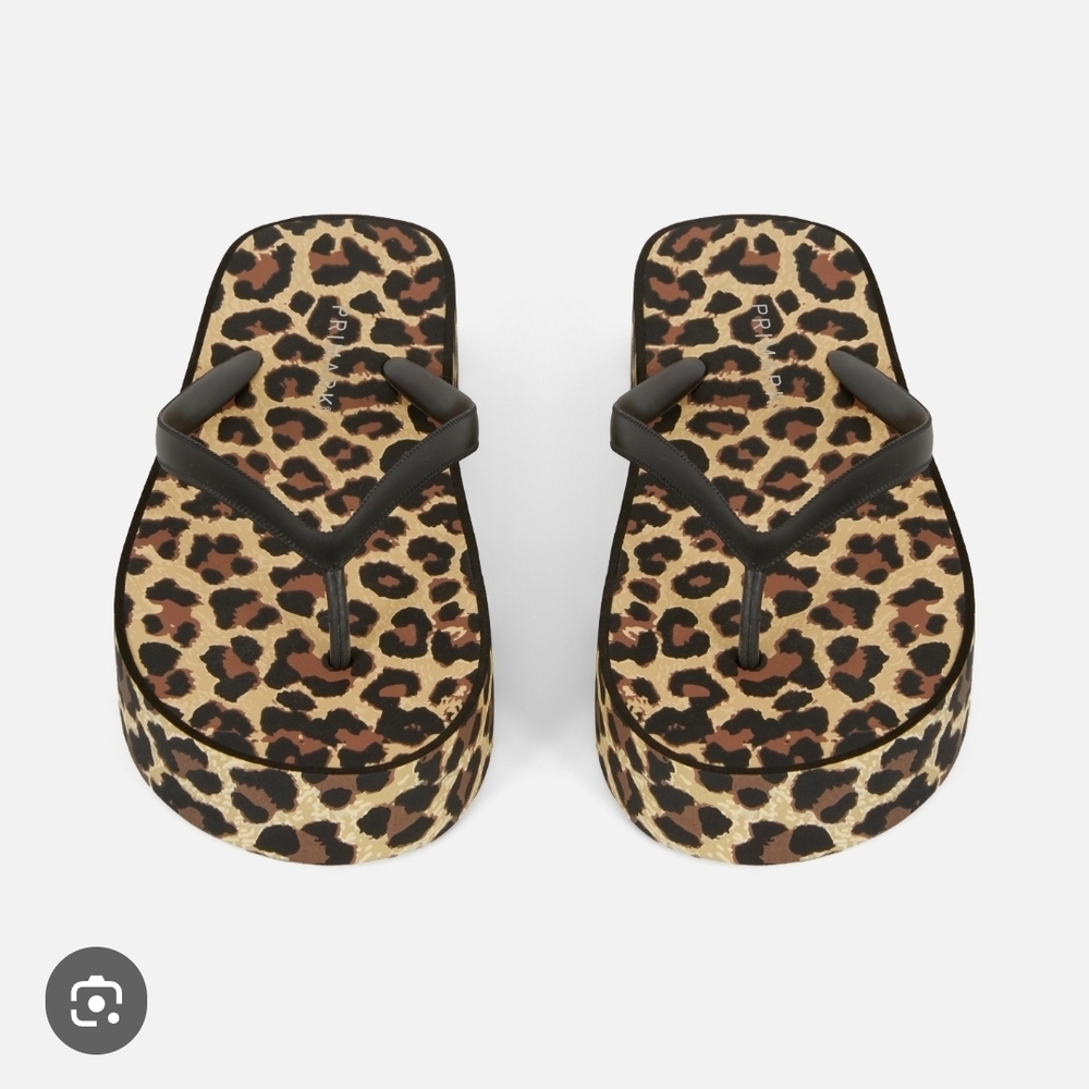 Primark Leopard Print Sandals USA 9/10